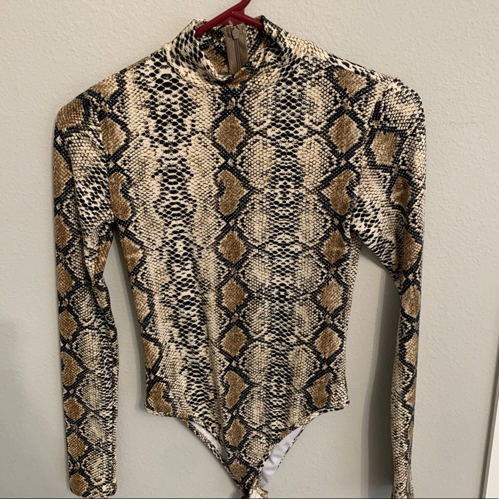 Shop Starlow Snakeskin Print Bodysuit